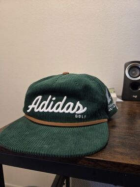 Adidas Golf Green Corduroy Strapback Hat